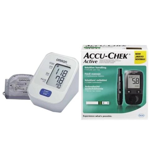 Omron M2 + Accu Check vércukormérő