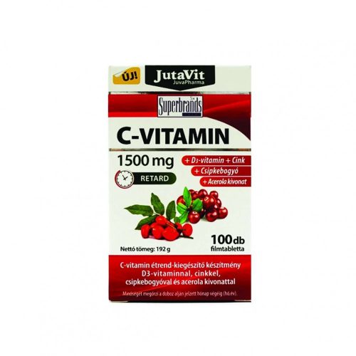 Jutavit C vitamin 1500mg (csipkebogyó/Dvit/cink/acerola) - 100db