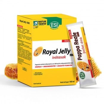   Natur Tanya® ESI® Royal Jelly - 1000 mg friss MÉHPEMPŐ folyékony ivótasakban + gesztenye méz, fekete áfonyabogyó, virágpor, acerola