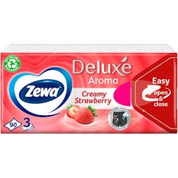 Zewa Deluxe papírzsebkendő (3rétegű) strawberry - 90db