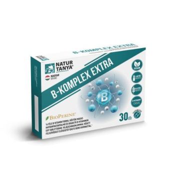   Natur tanya B-komplex extra ,14 B vitamin,bioaktív B vitaminok sáfrányos szeklice és világszabadalommal védett fekete bors kivonat 