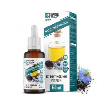   Natur Tanya® 100% fekete köménymag olaj hidegsajtolással, igazolt 837mg timokinon tartalommal, külsőleg, belsőleg 50ml
