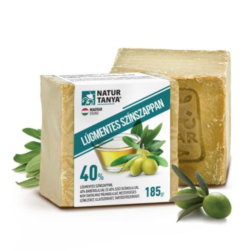 Natur Tanya® Lúgmentes Színszappan - 40%-os bio babérfaolaj tartalom, a teljes testre és hajmosáshoz is! 