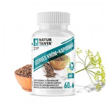   Natur Tanya 3000mg Kapormag kivonatot és 120mcg szerves krómot tartalmazó étrend-kiegészítő tabletta