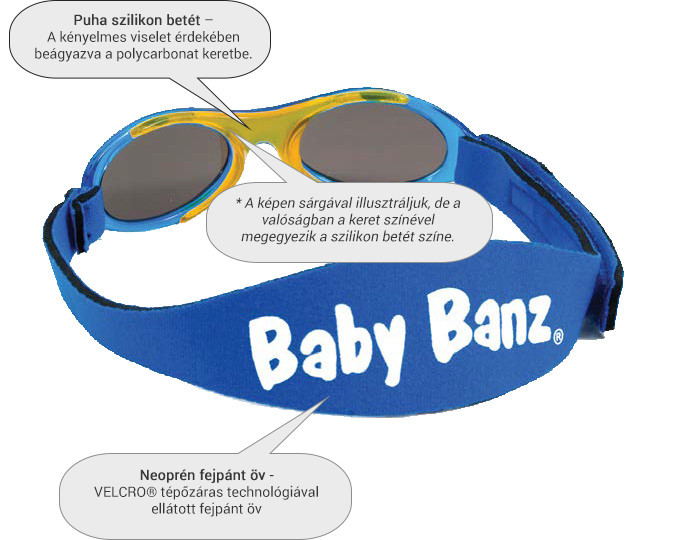 Baby, -Kidz Banz gyermek napszemüveg (Fekete)